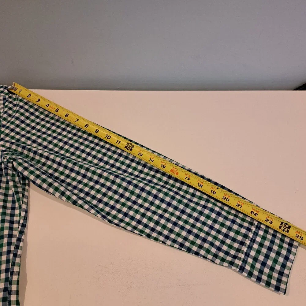 J. Crew Men's L Slim Untucked Flex Washed Long Sleeve Plaid Shirt Style #BE209 - Picture 12 of 13
